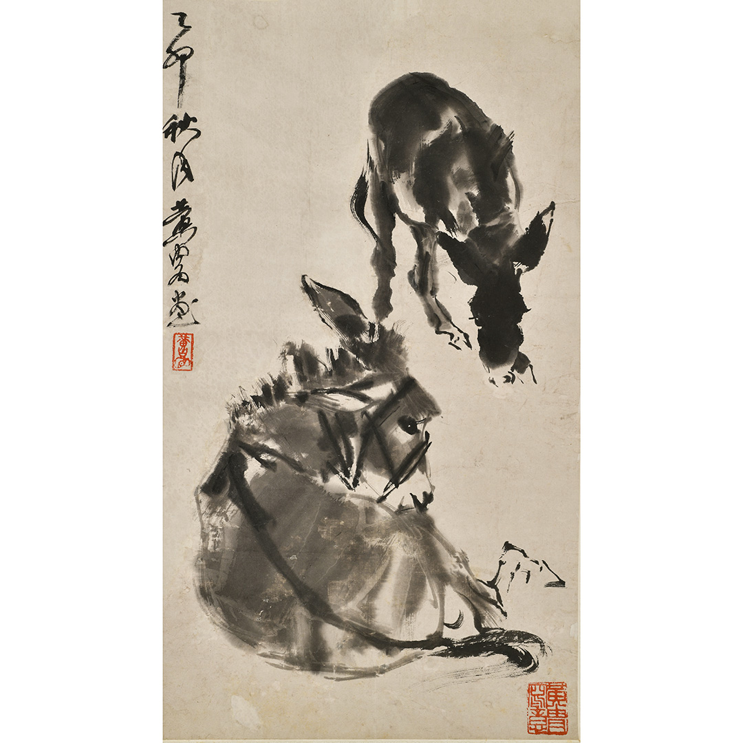 割引品古い中国水彩画 肉筆 まくり 作者不詳 自然、風景画